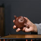Zisha Teapot old purple clay hexagonal Si Ting kung fu teapot Gift package