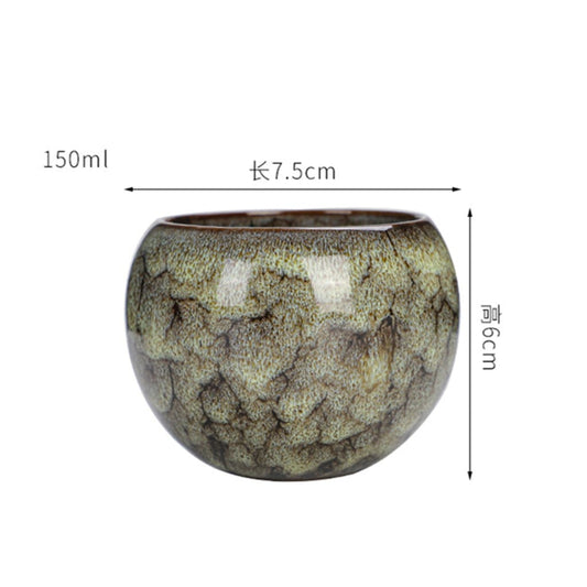 Jianzhan Ceramic kiln dragon egg cup tea bowl