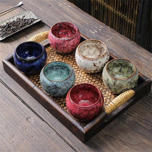 Jianzhan Ceramic kiln dragon egg cup tea bowl - Ono set(6PC)