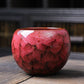 Jianzhan Ceramic kiln dragon egg cup tea bowl - Red