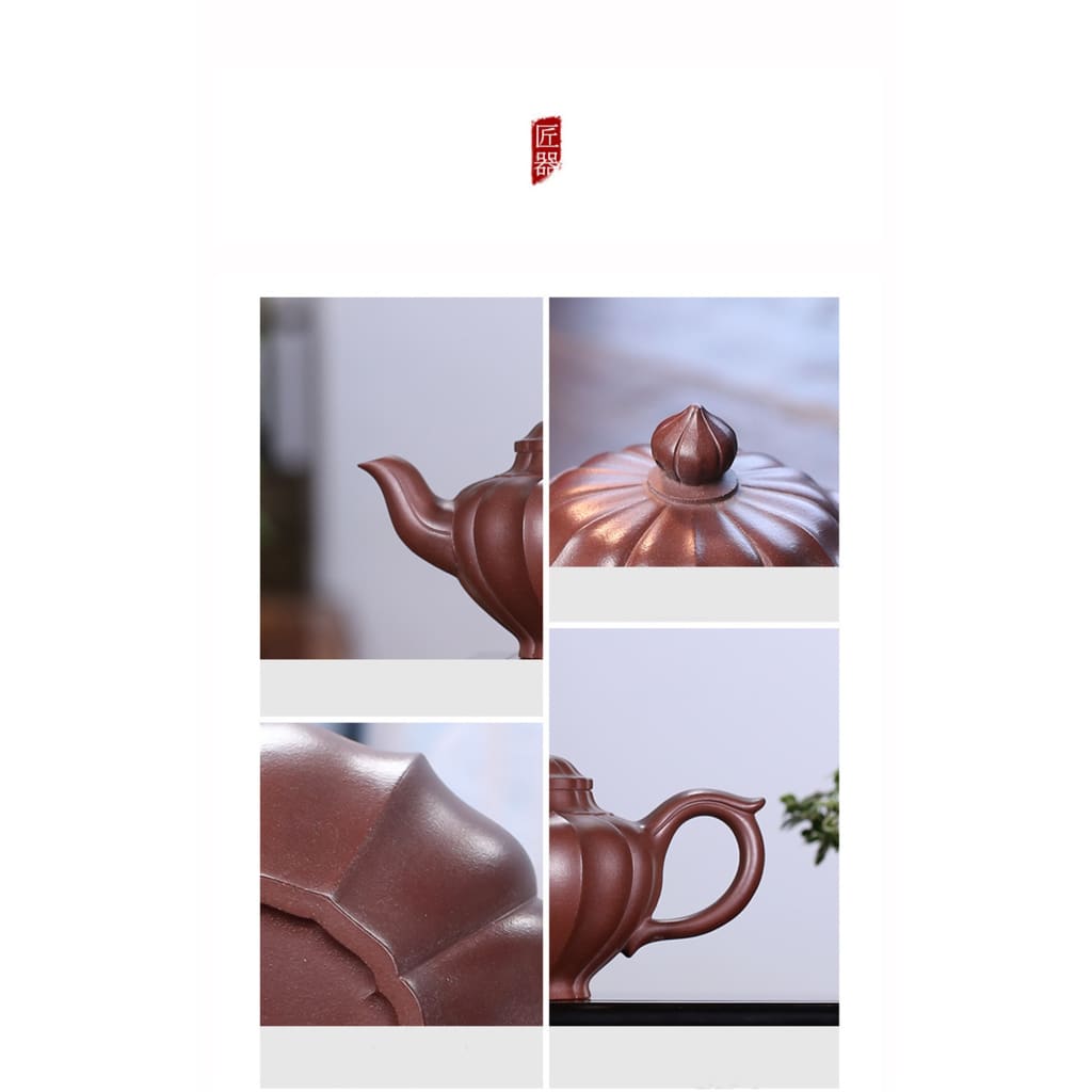 teapot Yixing pure handmade famous authentic ribbed smiley